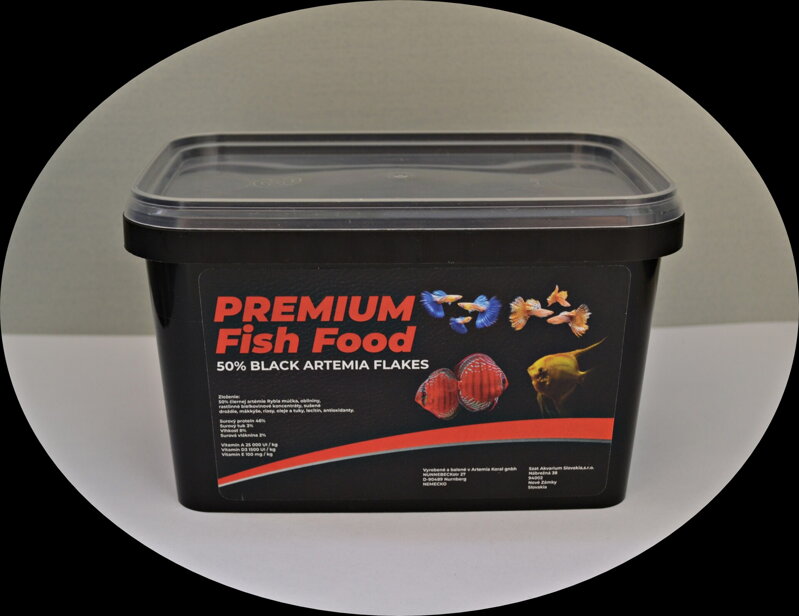 Flockenfutter bis 50% schwarz Artemia Flockenfutter bis 50% schwarz Artemia